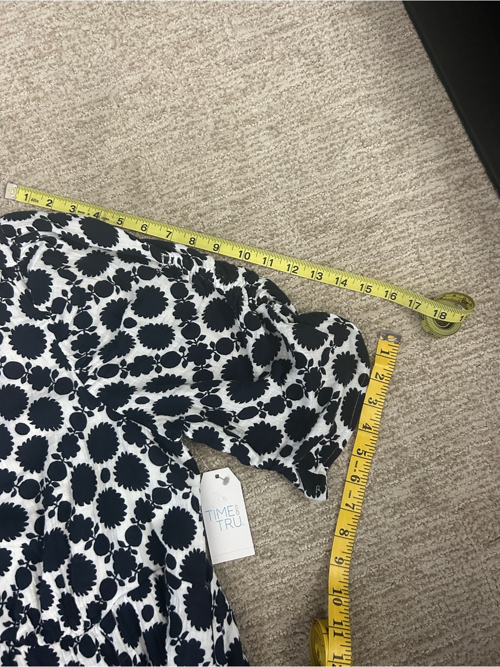 NWT! Time & Tru Women's Cotton Tiered Midi Dress-Elbow Length Sleeves, XXXL(22) - Picture 15 of 16